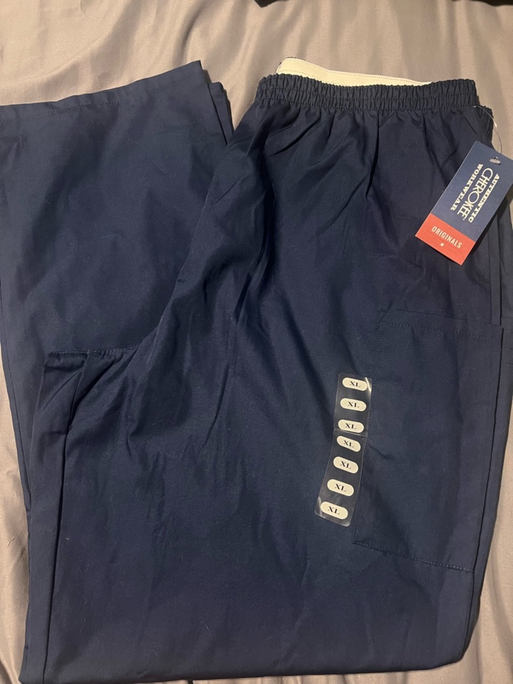 Chorke Originals Women's Navy Elastic-Waist scrub pants
